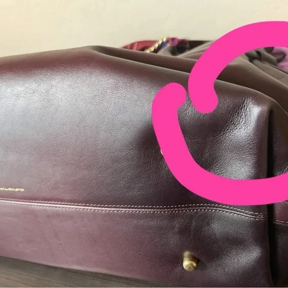 Coach 48 Merlot Empire has seen some world! Too big of a bag for me! - Picture 10 of 10